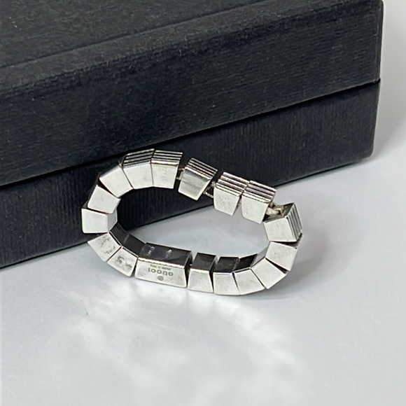 Authentic Gucci made in Italy Sterling silver marked Link band ring size 8 - Picture 5 of 8